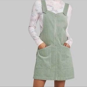 Wild Fable Sage Green Overall Dress
